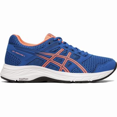 Asics Gel-Contend 5 - Naisten Juoksukengät - Sininen/Oranssi Koralli